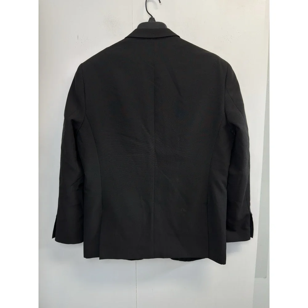 Alain Dupetit Blazer Mens 42R Black Suit Coat Jacket‎ Double Vented 2 Buttons